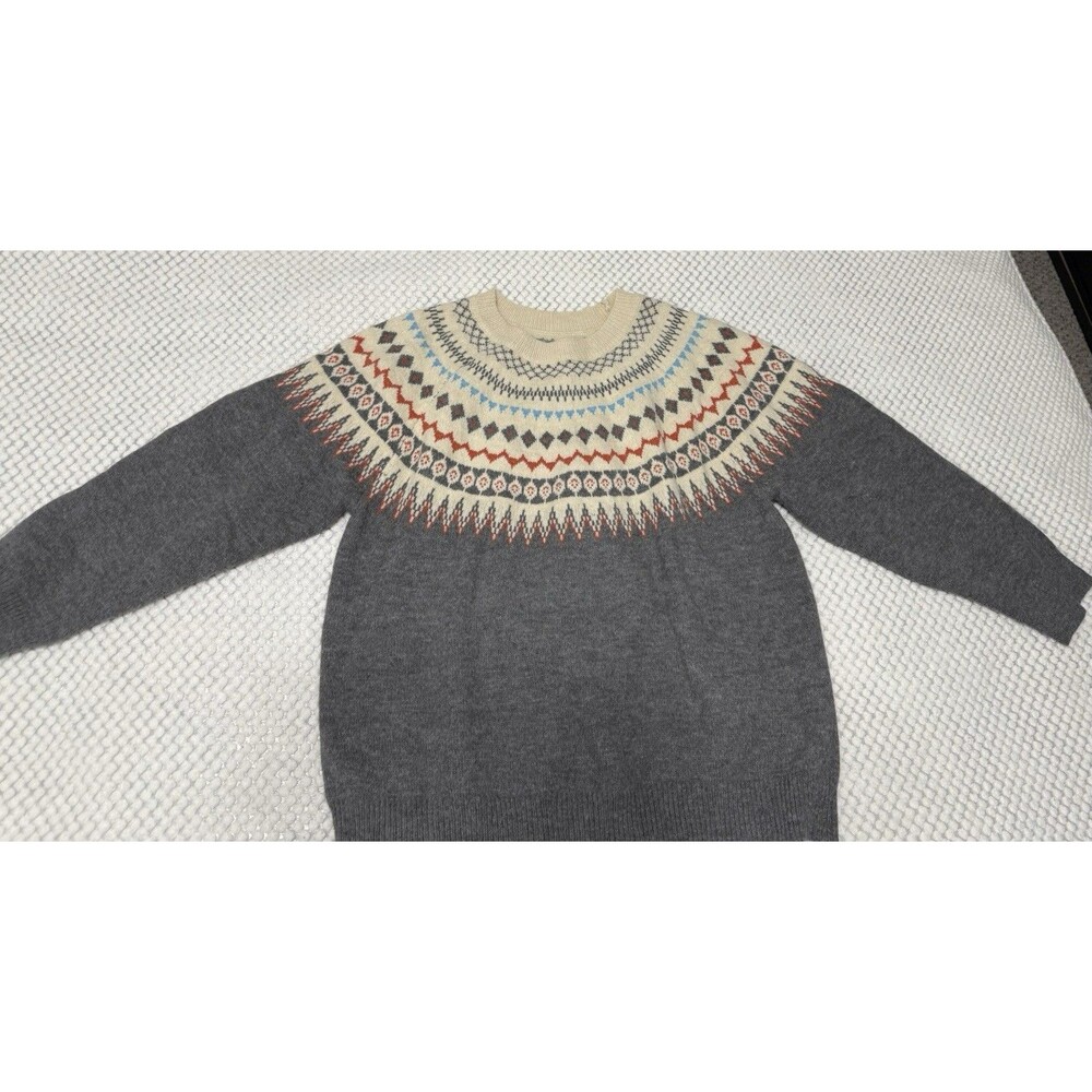 Womens Shein Sweater Gray Design Collar Sleeves Size  Large